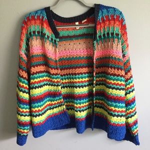 Anthropologie Moth Multicolored Striped Sweater